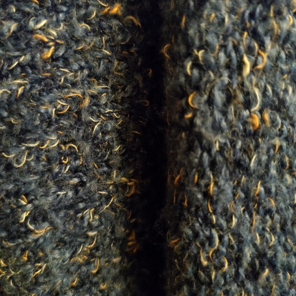 Charter Club open knit cardigan. Blue with brown/orange flecks. Women's M. - Picture 4 of 14
